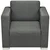 Trodijelni set sofa od tkanina tamnosivi
