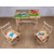 Dječji drveni stolić Štrumpfovi + 2 stolice