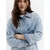 Pull&Bear Prehodna jakna moder denim