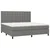 Vidaxl Box spring postelja z vzmetnico temno siva 200x200 cm blago