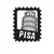 Wallity Zidna dekoracija Pisa Stamp, Crna