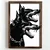 WallXpert uramljena MDF slika NAL036-46, dva dobermana ogoljenih zuba, crno-beli crtež, 35,5 x 47 cm