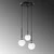 Opviq Luster King-11465, 34x34x134 cm, 3xE14