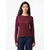 PIECES Majica bordo