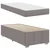 Vidaxl Konstrukcija postelje z vzmetnico Taupe 100 x 200 cm blago