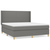 vidaXL Box spring postelja z vzmetnico temno siva 160x200 cm blago
