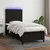 Vidaxl Box spring postelja z vzmetnico LED črna 90x200 cm blago