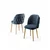Hanah Home Set stolica Axle, 85x59x98 cm, 4 komada, Tamnoplave