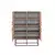 Hanah Home Komoda Quantum 93x115x36cm Bež-Crna