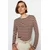 Trendyol Milla ženska majica TWOAW23TS00002, braon-braon
