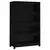 Ormarić za knjige Crna 80x35x126 cm od masivne borovine