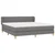 vidaXL Box spring postelja z vzmetnico temno siva 160x200 cm blago