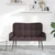 Vidaxl Kavč za 2 osebi Temno rjava 115 x 61 x 87 cm Blago