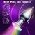 SuperLove Powerful Glowing Vibrating Metal Butt Plug with Remote & App Medium