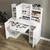 Hanah Home toaletni sto Glamo sa ogledalom, 120 cm, beli