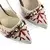 Mona shoes Ženske sandale na štiklu, Krem-bordo