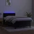 Vidaxl Box spring postelja z vzmetnico LED črna 90x200 cm žamet