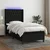 Vidaxl Box spring postelja z vzmetnico LED črna 80x200 cm blago