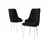 Hanah Home Set stolica Trex, 46x95x42 cm, 6 komada, Crno-bele