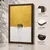 WallXpert uramljena MDF slika 3752KACT-027, tri siluete sa šeširima ispred zlatnožute pozadine, 37 x 52 cm