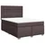 Vidaxl Box spring postelja z vzmetnico temno rjava 140x200 cm blago