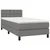 vidaXL Box spring postelja z vzmetnico temno siva 80x200 cm blago