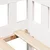 shumee vidaXL Dnevna postelja s predali bela 90x200 cm borov les