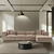 ATELIER DEL SOFA Ugaona garnitura Sora (L1 O1 O1 1R POUFFE ) Cappucino