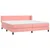Vidaxl Box spring postelja z vzmetnico roza 200x200 cm žamet