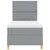 Vidaxl LED Box Spring Postelja Svetlo siva 90 x 190 cm blago