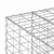 Gabionski uzdignuti krevet 2 pcs Srebrno 260 x 60 x 55 cm