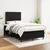 Vidaxl Box spring postelja z vzmetnico črna 120x190 cm blago