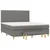 Vidaxl Box spring postelja z vzmetnico temno siva 180x200 cm blago