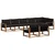 Set vanjskih sofa 8 kom. Prirodna i crna
