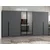 Hanah Home ormar sa reflektujućim staklom Nisa 20600, 360 cm, antracit