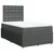 Vidaxl Box spring postelja z vzmetnico temno siva 120x190 cm blago