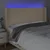 LED uzglavlje krem 183 x 16 x 118/128 cm od tkanine