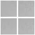 Stepenica Četvrtasti 4 pcs Srebrno 40 x 40 cm Aluminij