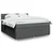 Vidaxl Box spring postelja z vzmetnico temno siva 180x200 cm blago