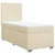 Vidaxl Box spring postelja z vzmetnico krem 80x200 cm blago