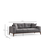 Atelier del Sofa Trosed na razvlačenje Sinor 92x75x225cm Svetlosivi