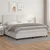 Vidaxl Box spring postelja z vzmetnico bela 200x200 cm umetno usnje