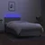 Krevet box spring s madracem LED svjetlosivi 100x200 cm tkanina