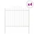 Vrtna Ograda 4 pcs Bijelo 170 x 165 cm Čelik s prahom premazan