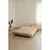 Rjava zakonska postelja iz masivnega bora z letvenim dnom 180x200 cm Social – Karup Design