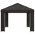 Gazebo 4 × 3 m Antracit Poliester i čelik 190 gsm