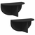 Polica na zidu 2 pcs Crna 38 x 19 x 19 cm Konstruirano drvo