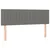 Vidaxl Box spring postelja z vzmetnico LED temno siva 140x190 cm blago