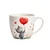 Duo Porcelanasta skodelica 460 ml - MAČKA Z BALONOM VALENTINOVO DARILO