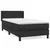 Vidaxl Box spring postelja z vzmetnico črn 90x190 cm umetno usnje